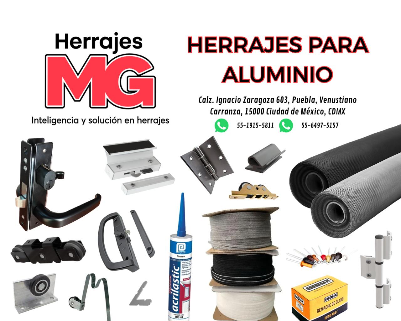 Herrajes para aluminio Herrajes MG