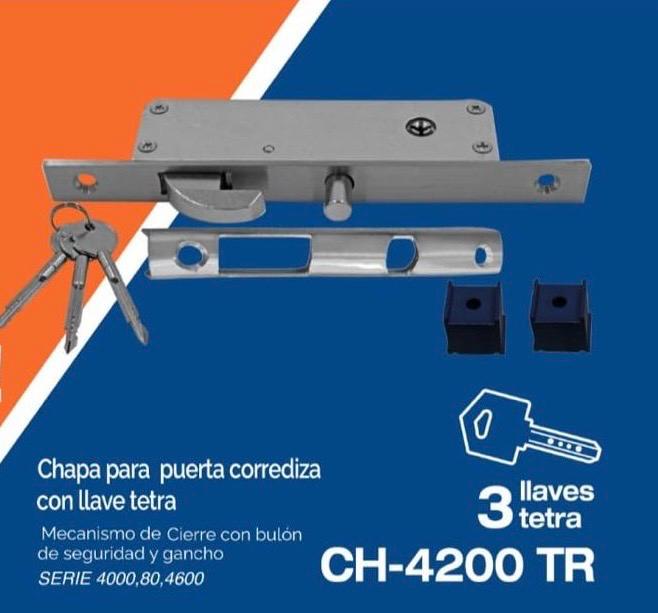 CERRADURA TETRALLAVE P/LINEA 4600 COLOR ACERO INOXIDABLE