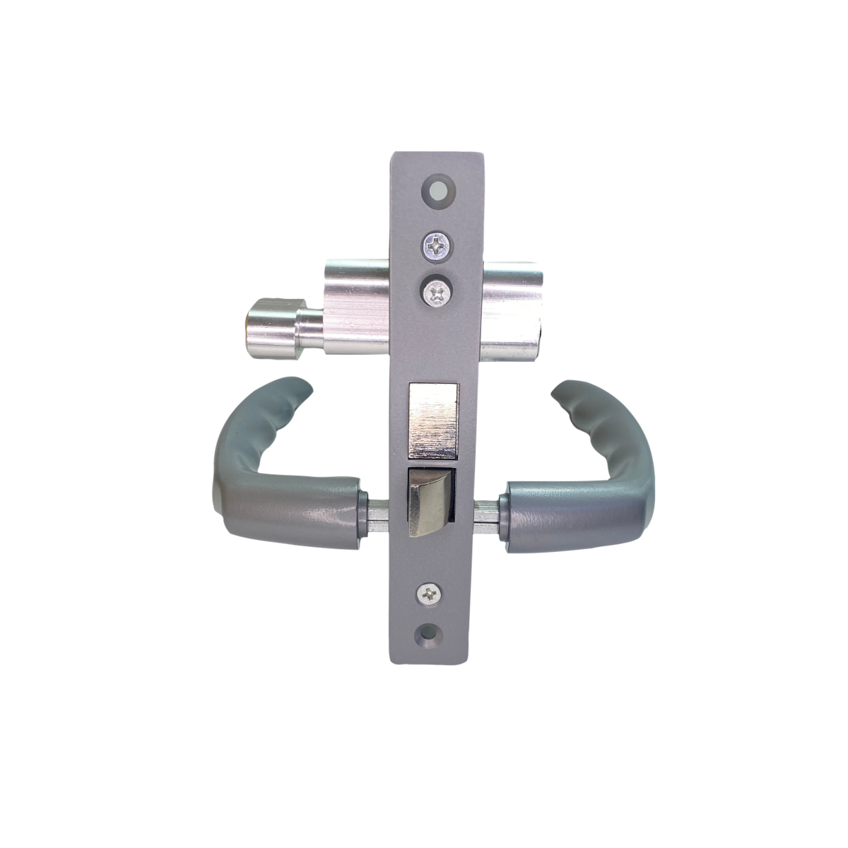 CHAPA P/ PUERTA DE ALUMINIO CILINDRO MARIPOSA BLANCA (BORUI)