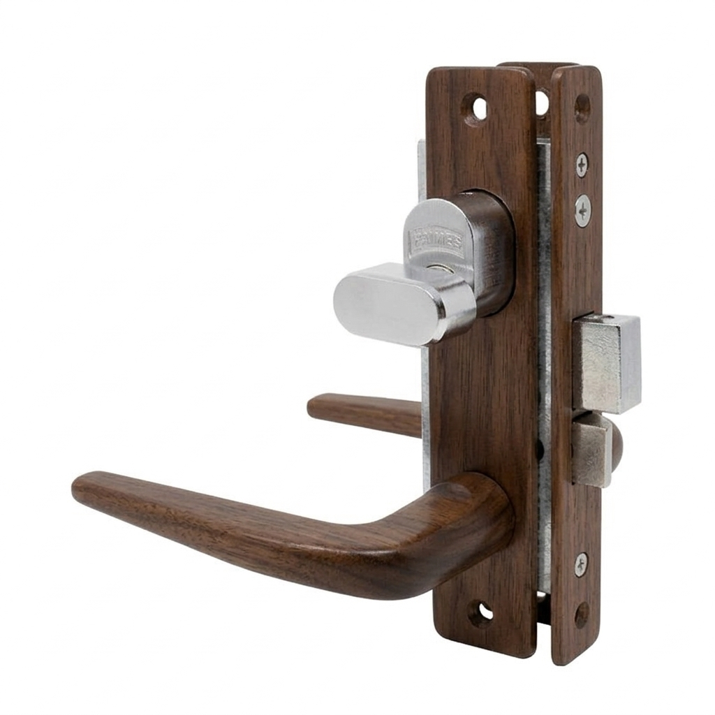 CHAPA P/PUERTA DE ALUMINIO CILINDRO MARIPOSA NOGAL (PHILLIPS)