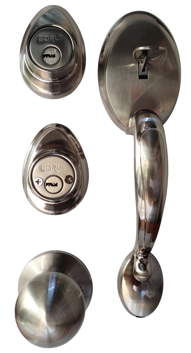 CHAPA RESIDENCIAL C/LLAVES ESTANDAR OVALADA LATON ATIGUO