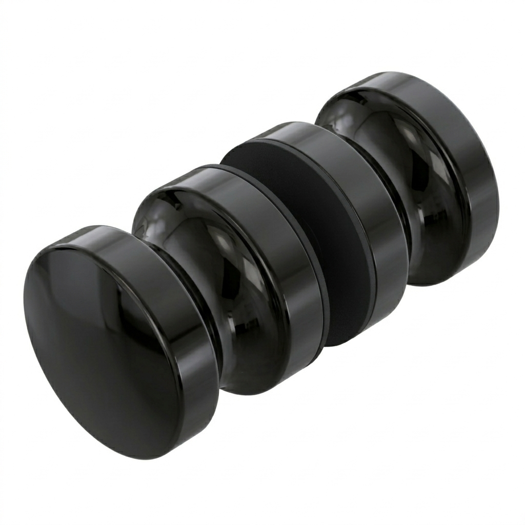 JALADERA DE POMO NEGRA DOBLE POLEA