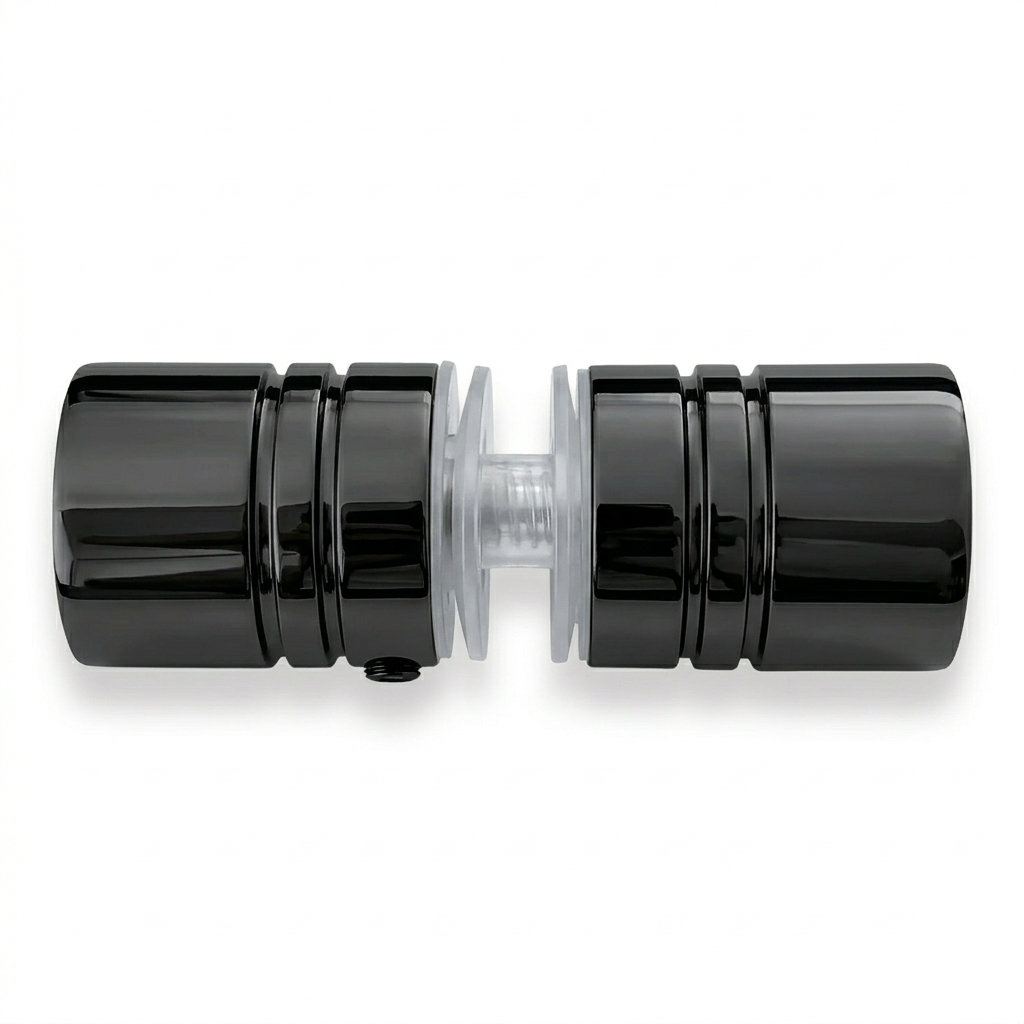 JALADERA DE POMO NEGRA DOBLE RANURA